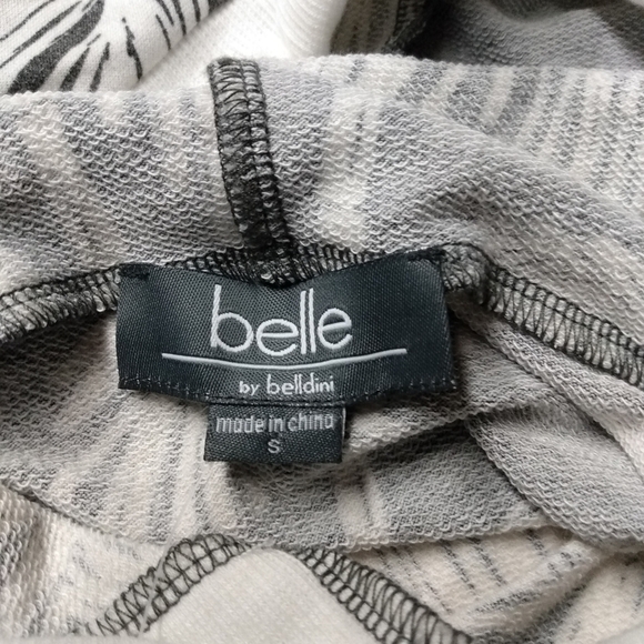 Belle by Bellini Ladies Pullover Hooded Top, sz S, Charcoal & Cream, NWT - Picture 6 of 7